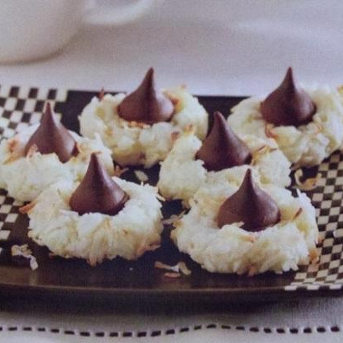 Hershey's Kisses Stuffed Coconut Macaroons Recipe - Smashed Peas & Carrots