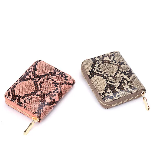 Title 3, Snakeskin Wallet Women Zipper Coin Purse
