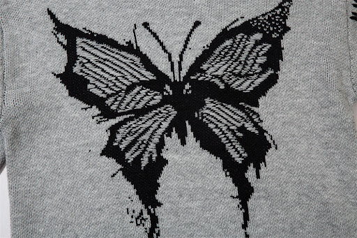 Title 4, Mens Idle Style Butterfly Jacquard Round Neck ...