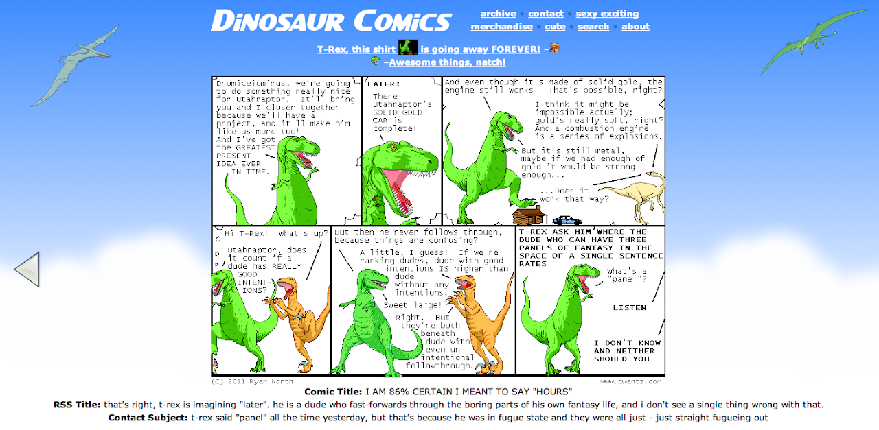 Dinosaur Comics Easter Eggs Preview image 0