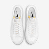 womens blazer low platform white