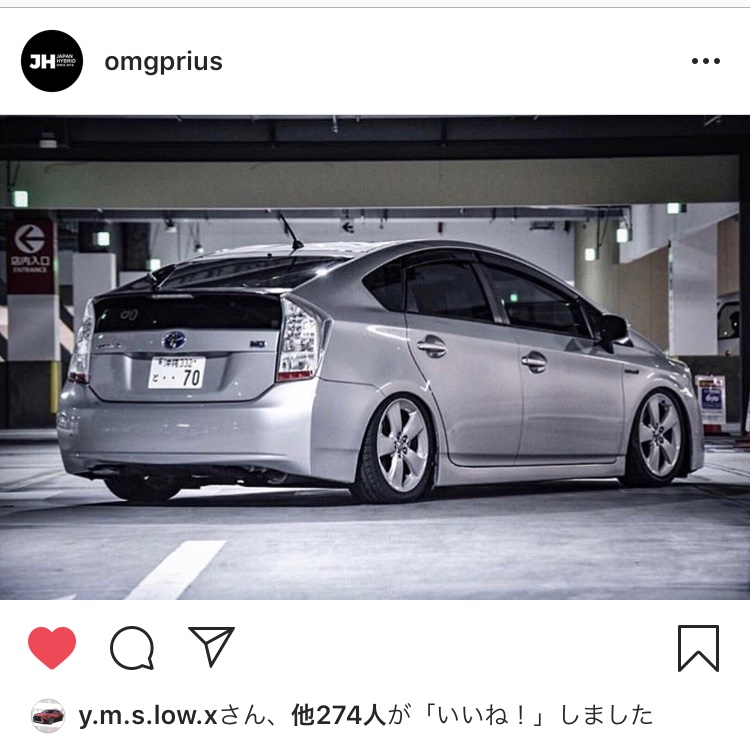 プリウスのJDM・instagram・空気脚・japanhybridru・沖縄に関するカスタム事例の投稿画像1枚目