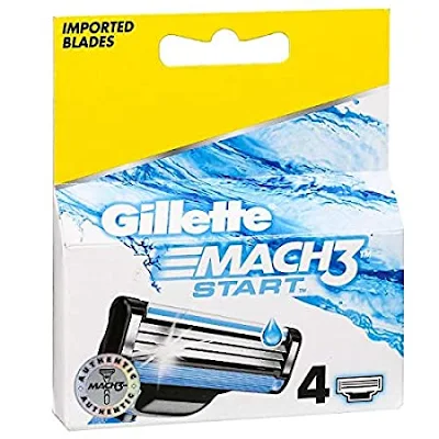 Gillette Mach3 - Start Mens Razor Blades, Cartridge - 4 pcs