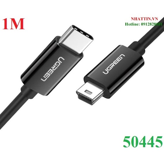 Cáp Sạc Usb Type - C To Mini Usb Dài 1M Chính Hãng Ugreen 50445 Màu Đen Cao Cấp