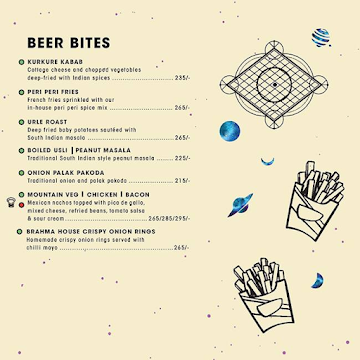 Brahma Brew Works menu 