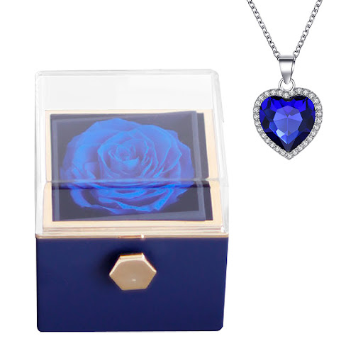 Title 4, Fashion Creative Rose Jewelry Box Necklace Suit...