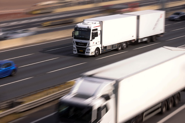 Trucks pass over the Dartford crossing bridge near Dartford, the UK, September 3 2021. Picture: CHRIS RATCLIFFE/BLOOMBERG