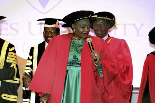 Yvonne Chacha Chaka and Justice Dikgang Moseneke.