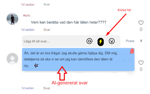 ChatGPT AI för TikTok-videokommentarer och meddelanden av MailMagic