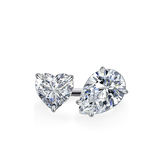 Title 2, S925 Silver Moissanite Ring Womens Luxury Inla...