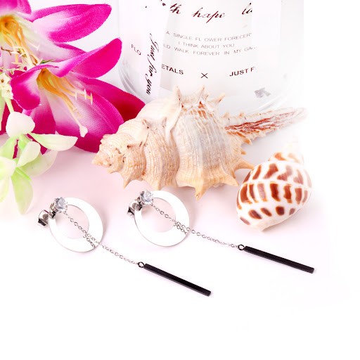 Title 4, Tassel Special Black Temperament Mini Earrings ...