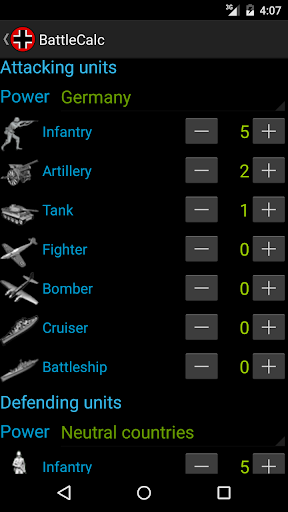 Screenshot BattleCalc