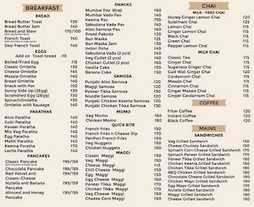 Chainaama Cafe menu 