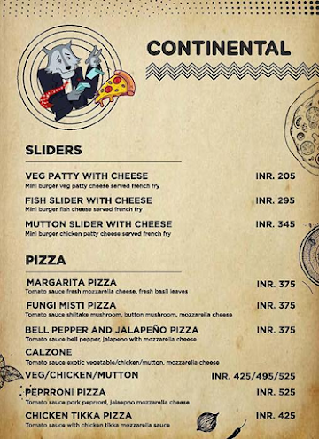 Frat House menu 