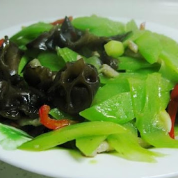 Stir Fried Asparagus Lettuce And Black Fungus