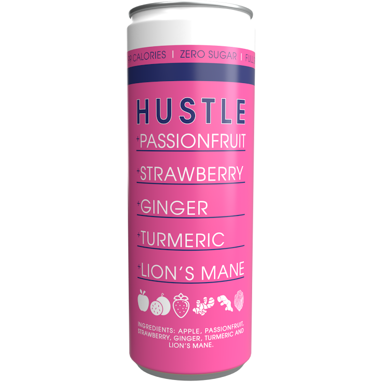 Logo of Pulp Culture Hustle: W/ Passionfruit, Strawberry, Ginger, Tumeric & Lion's Mane