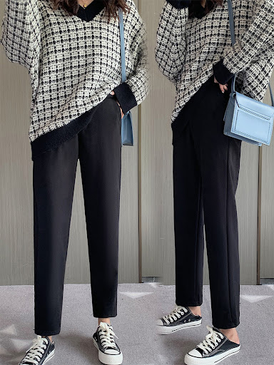 Title 1, Womens High Waist Straight Tube Loose Cropped ...
