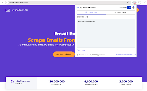 My Email Extractor: Scrape Emails From Websites