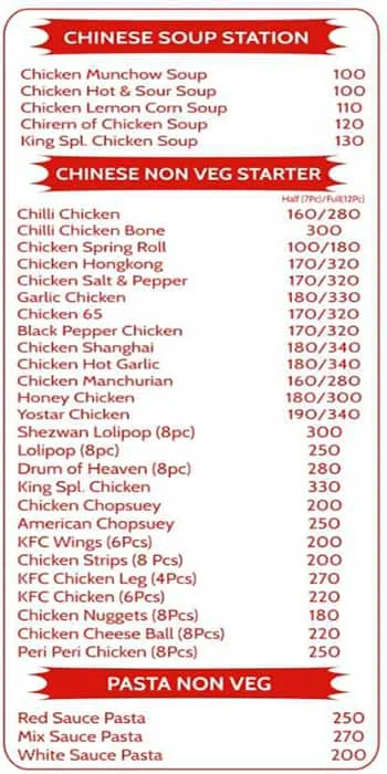 Kings Tandoori Town menu 