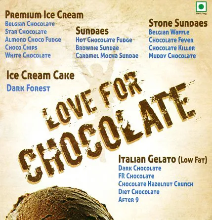 Giani's Ice Cream menu 