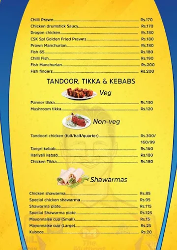 Chennai Spicy Kitchen menu 
