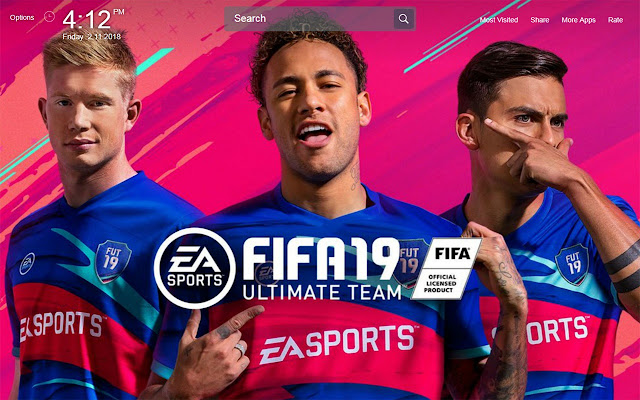 FIFA 19 Wallpapers Theme New Tab