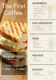 First Coffee menu 1