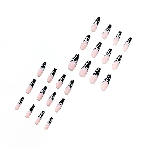 Title 6, Black French Flame Wear Nail Finished Product A...