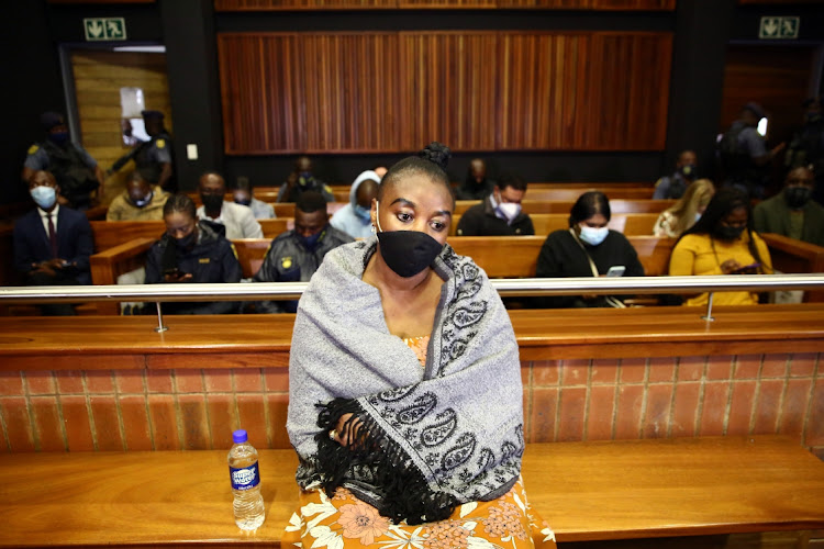 Former police officer Nomia Rosemary Ndlovu in the dock of the high court sitting in Palm Ridge, Gauteng.