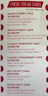 Coco Cakes menu 1