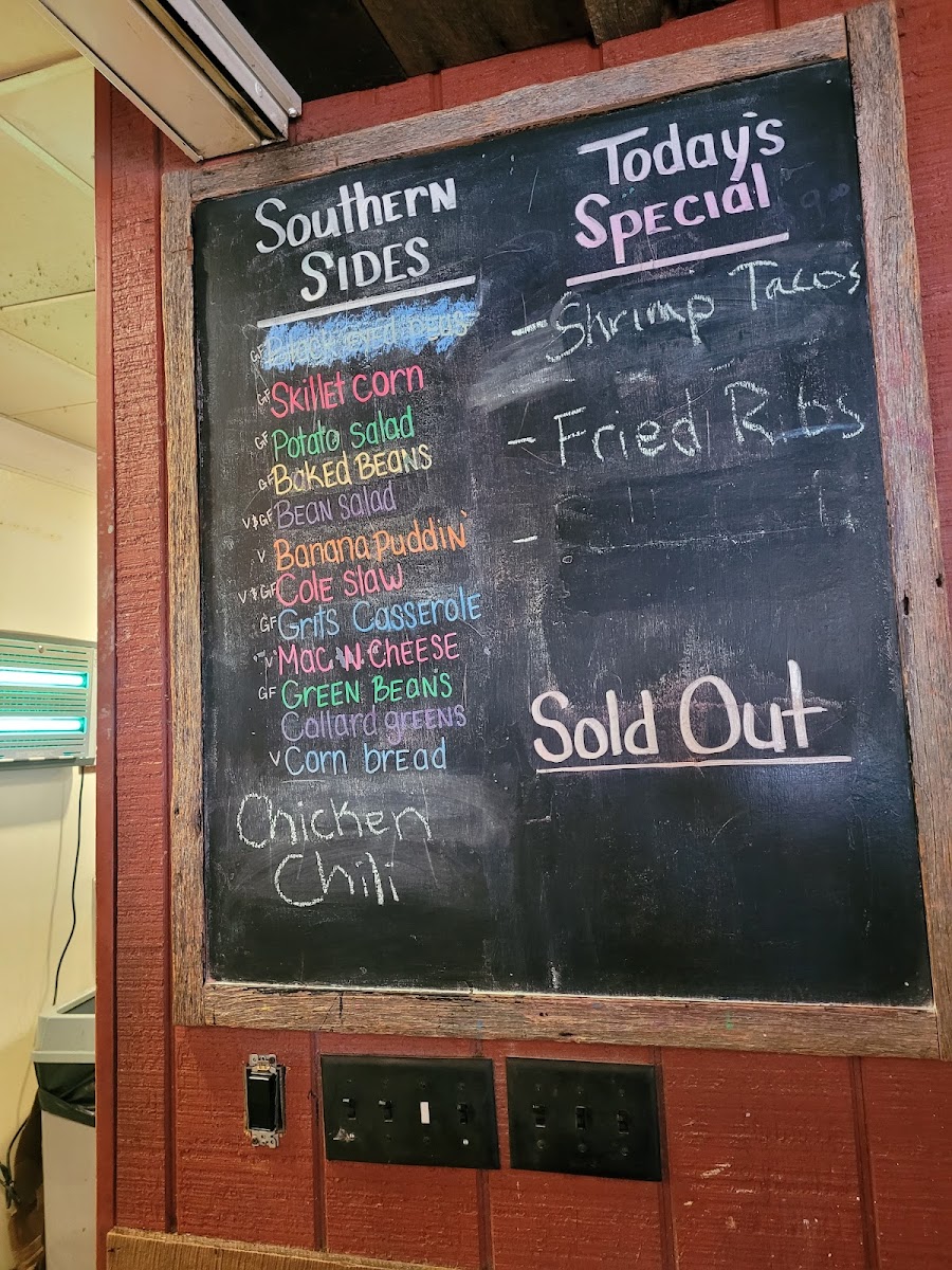 Edley's Bar-B-Que gluten-free menu