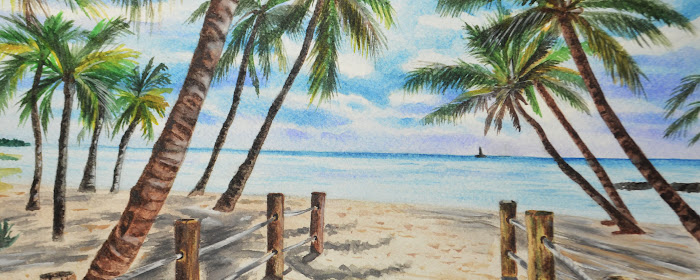 Tropical Beach Paintings HD Wallpapers marquee promo image