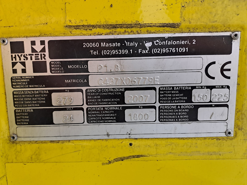 Afbeelding van een HYSTER P1.8