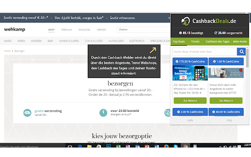 CashbackDeals.de Cashback-Melder