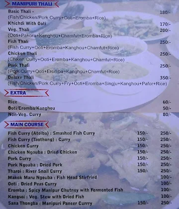 Manipur Kitchen menu 