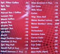 Madras Coffee House menu 1