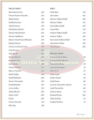 D Delite Vegetarian Restaurant menu 8