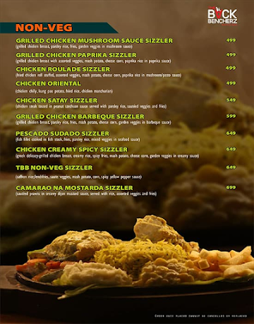 The Back Bencherz Restro Bar menu 