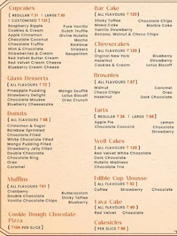 7th Heaven menu 