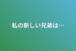 私の新しい兄弟は…