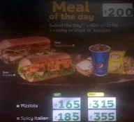 Subway menu 7