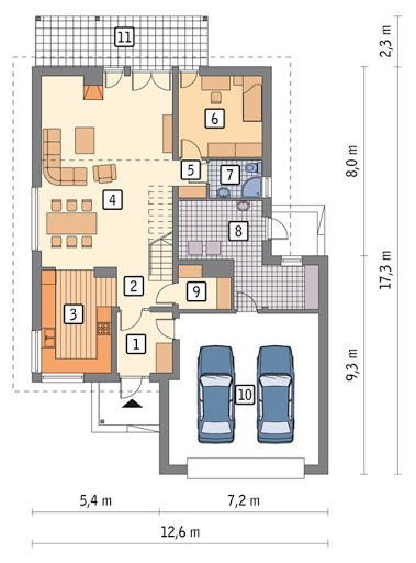 Promienny dzień - M128 - Rzut parteru