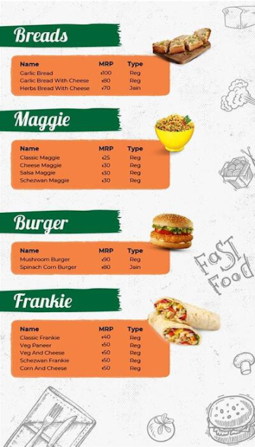 TFT: The Food Trolley menu 