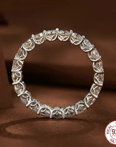 Bague en Moissanite à Motif Ajouré - 0