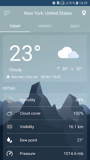 Screenshot Weather Forecast