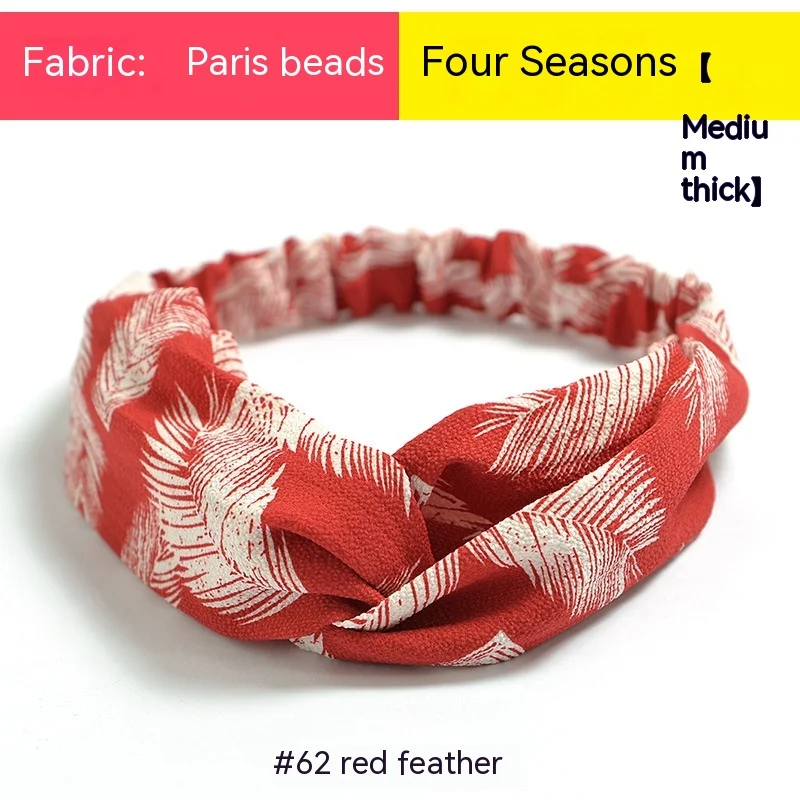 Bandeau bohème élastique croisé en mousseline pour femmes, idéal pour des coiffures élégantes et confortables, accessoire tendance pour toutes occasions.