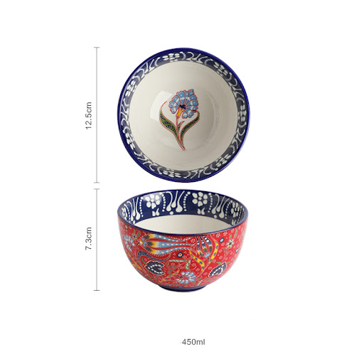 Title 9, New Bohemian Hand-painted Household Ceramic Bow...