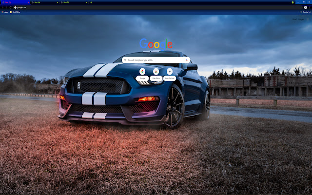 Mustang Shelby Blue 2560X1440 Blue Theme chrome extension