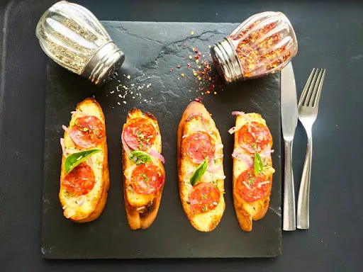 Pepperoni Baguette Cheese Garlic Bread