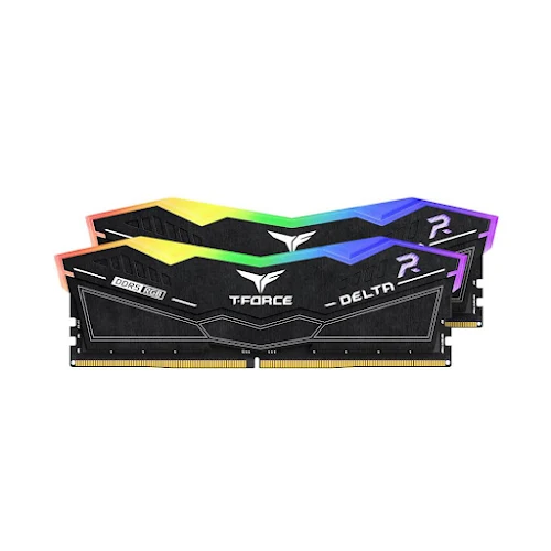 Bộ nhớ trong/ RAM TeamGroup Delta Black RGB 2x16GB DDR5-6000 (FF3D532G6000HC38ADC01)